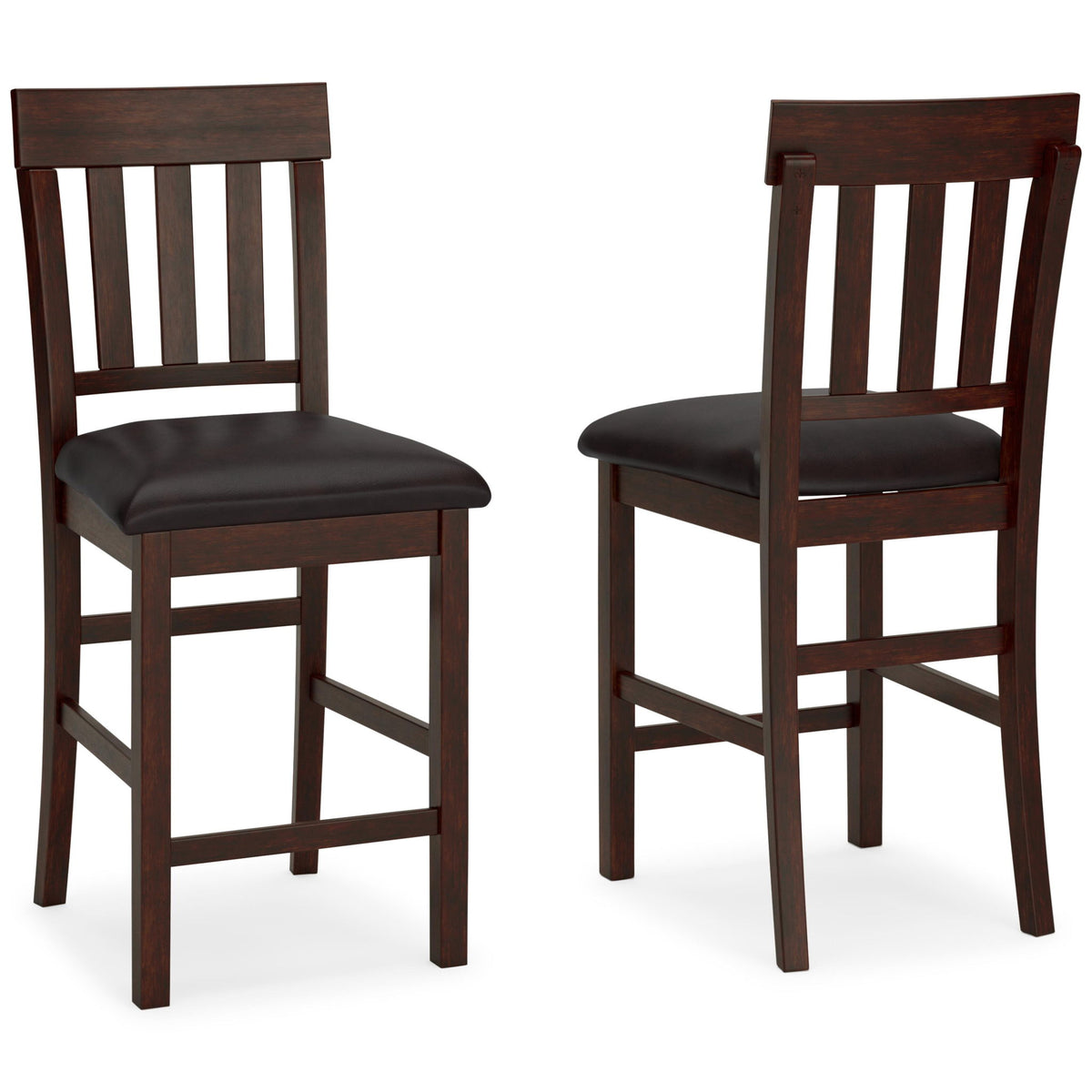 Haddigan - Upholstered Barstool (Set of 2) - Dark Brown - view 2