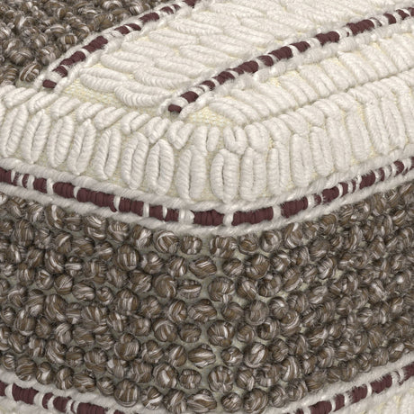 Grady - Handcrafted Square Pouf - view 5
