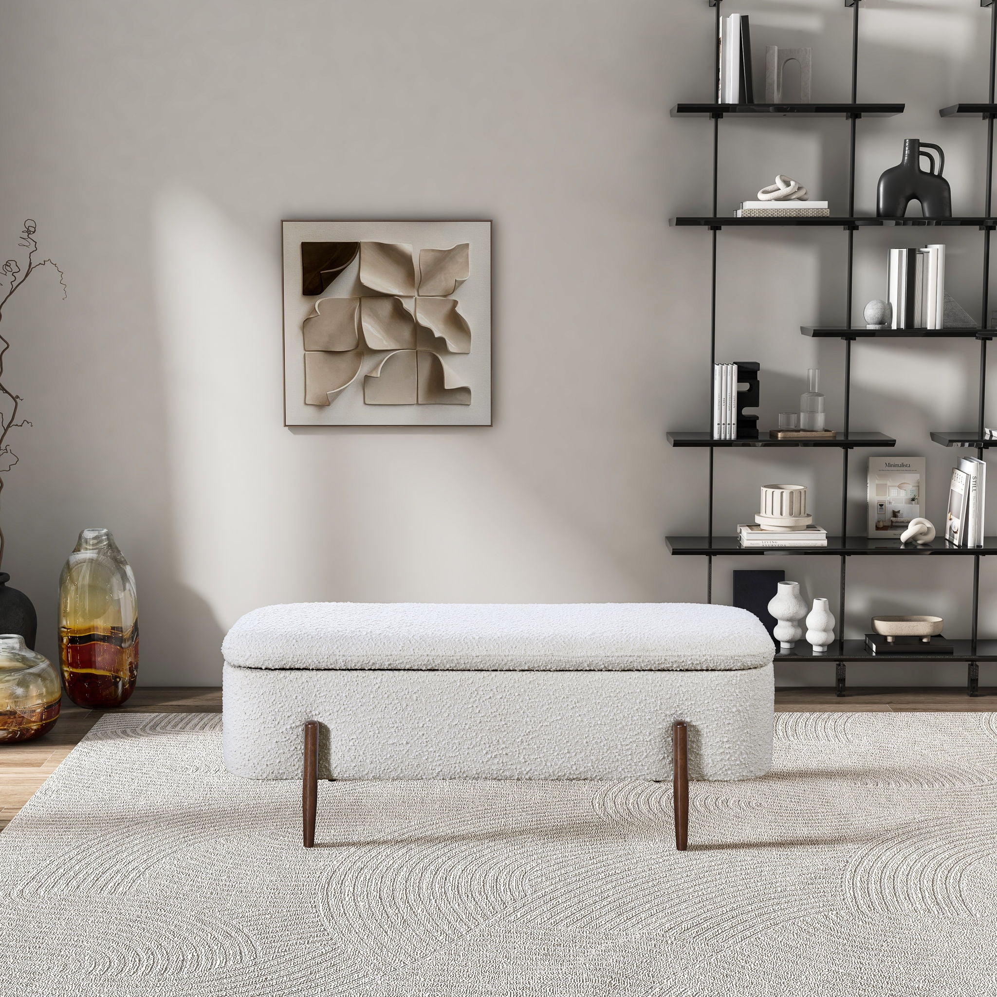 Sarna Storage Bench - Ivory - Thumbnail 5