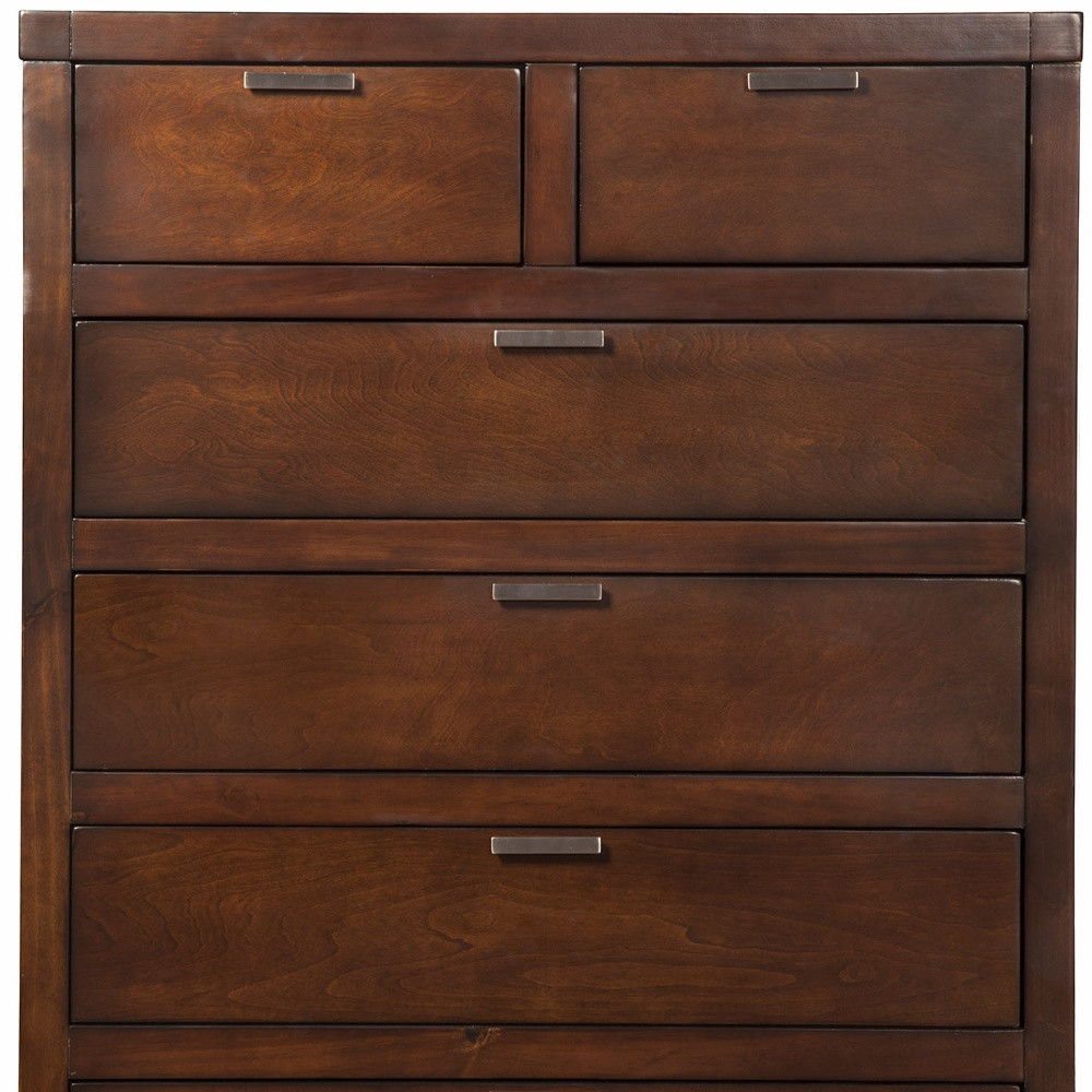 Solid Six Drawer Chest - Brown