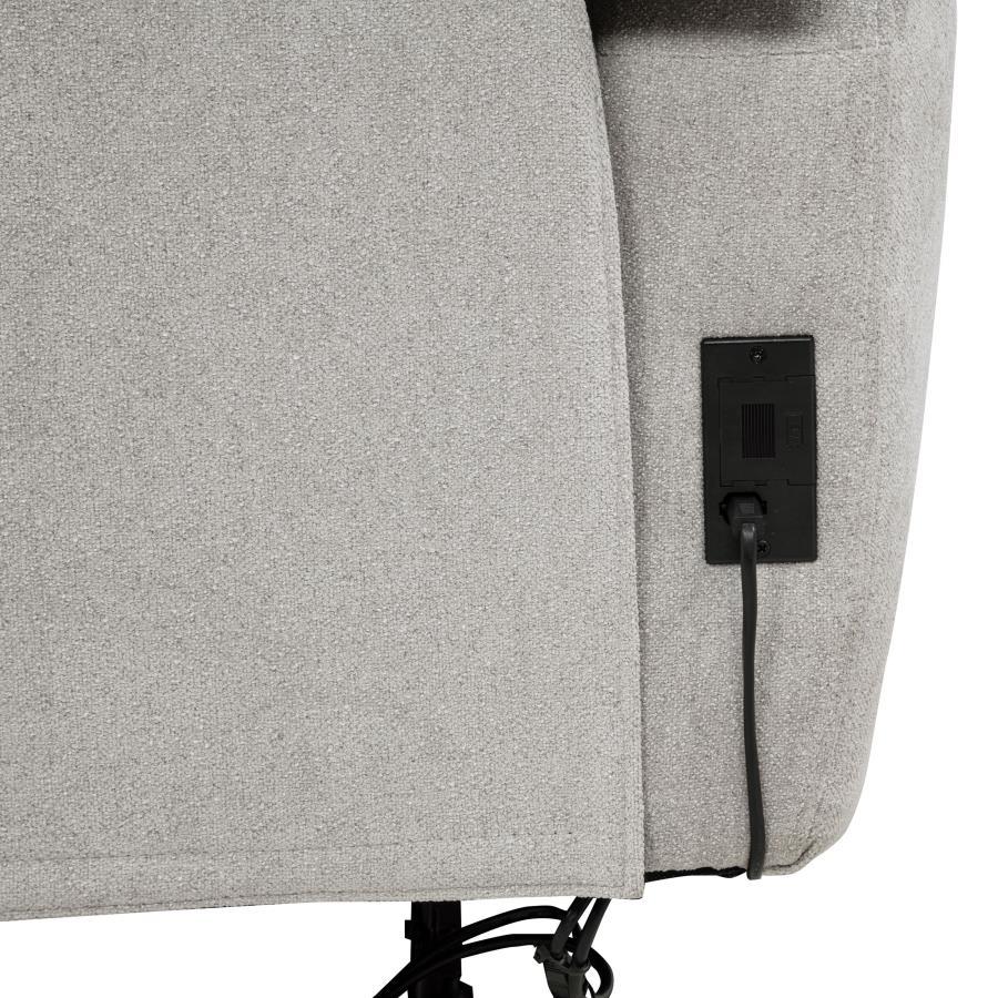 Sylmar - Chenille Upholstered Power Reclining Sofa - Dove Gray