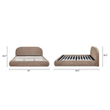 Archie Puffy Grounded - Upholstered Platform Bed