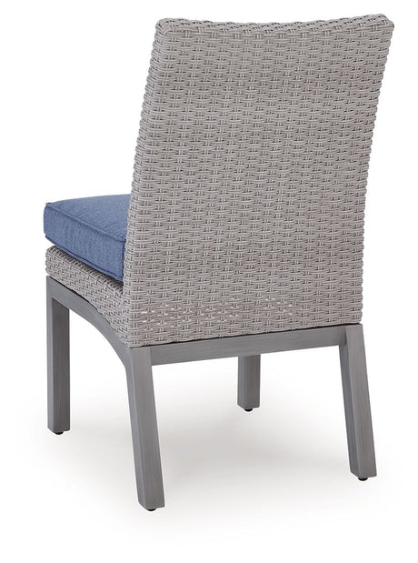 Half Moon Beach - Side Chair With Cushion (Set of 2) - Blue / Gray