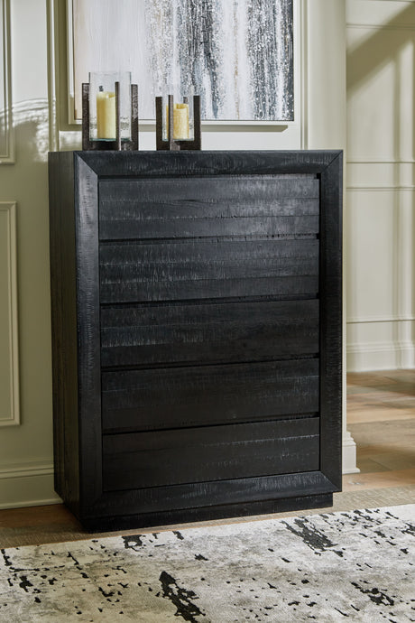 Londer - Black - Five Drawer Chest by Millennium® by Ashley | Bel Furniture