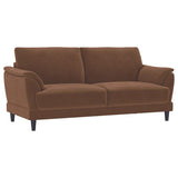 Selma - 2 Piece Velvet Upholstered Crescent Arm Sofa Set - Rust by Coaster Fine Furniture | Bel Furniture