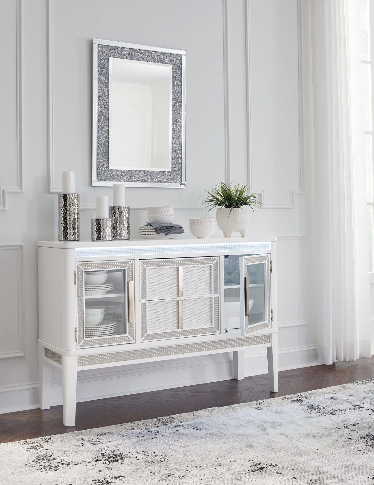 Chalanna - White - Dining Room Server by Signature Design by Ashley® | Bel Furniture