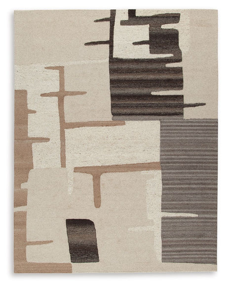 Kencher - Rug Dark Brown 8' x 10' by Signature Design by Ashley® | Bel Furniture