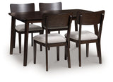 Mallenette - Dining Room Table Set (Set of 5) - Merlot