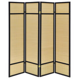 Pearce - 4-Panel Bamboo Room Divider Folding Screen - Natural by Coaster Fine Furniture | Bel Furniture