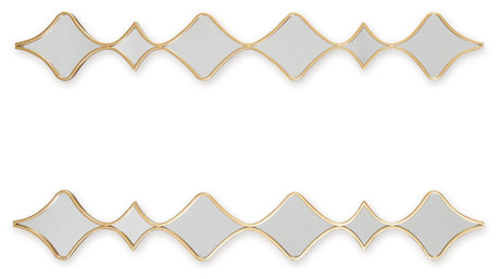 Harriswood - Gold Finish - Accent Mirror Set (Set of 2) by Signature Design by Ashley® | Bel Furniture