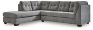 Marleton - Sectional Gray 2-Piece Sectional With Left Arm Facing Corner Chaise by Signature Design by Ashley® | Bel Furniture