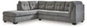 Marleton - Sleeper Sectional Gray 2-Piece Sleeper Sectional With Left Arm Facing Corner Chaise by Signature Design by Ashley® | Bel Furniture