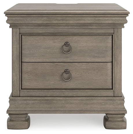 Lexorne - Three Drawer Night Stand - Gray