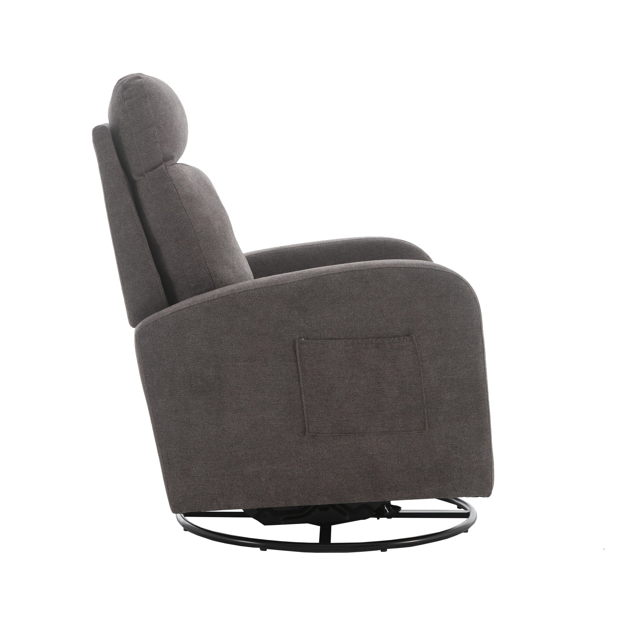 Jiada - Upholstered Swivel Glider Rocking Chair For Nursery Modern Style One Left Bag