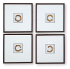 Dallbourne - Wall Art Set (Set of 4) - White / Gold Finish