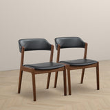 Enzo - Dining Chair (Set of 2) - Black / Brown by Ashcroft Furniture | Bel Furniture