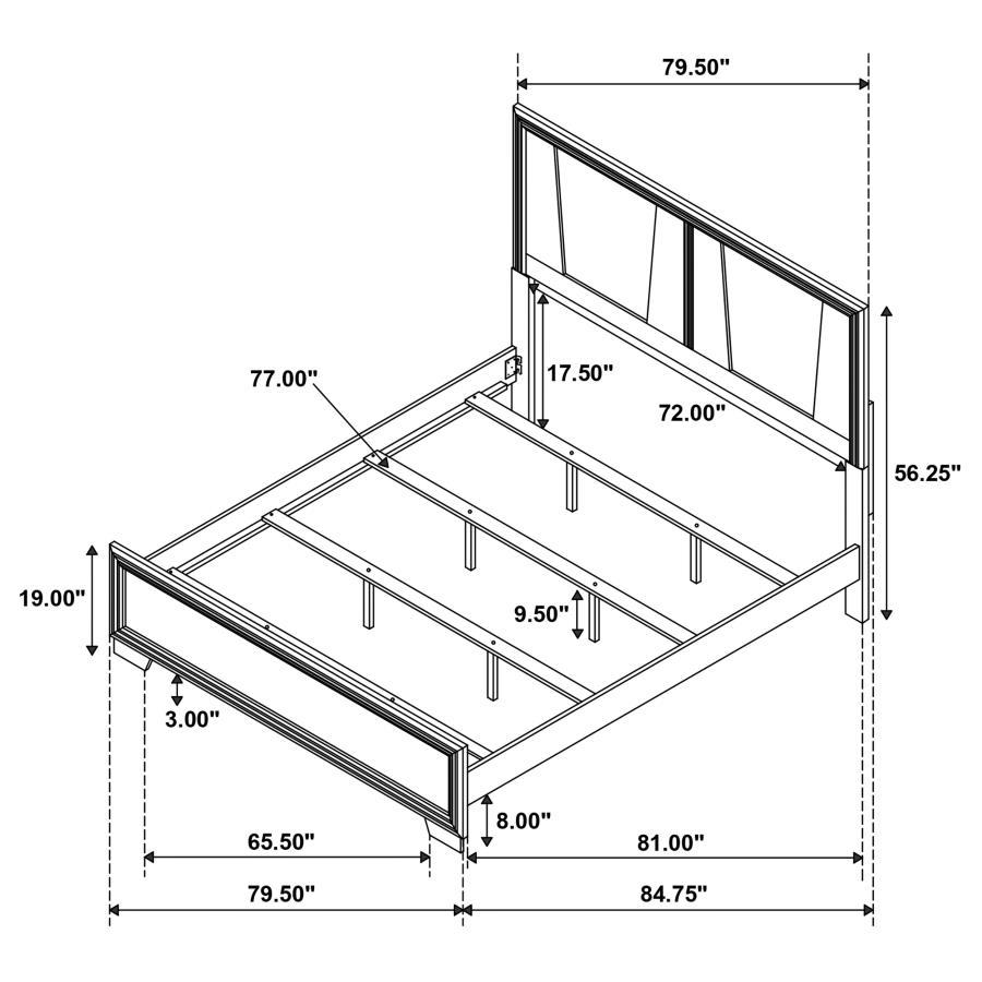 Janine - Wood Panel Bed