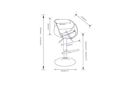 Amery - Mid Century Modern Adjustable Swivel Bar Stool by Simpli-Home | Bel Furniture