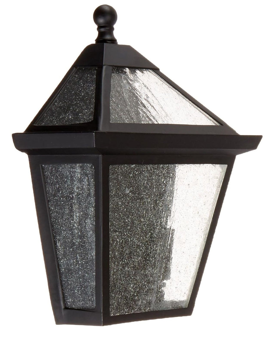 Two Light Lantern Wall Light - Matte Black