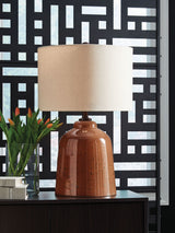 Aaleahya - Glass Table Lamp - Rust