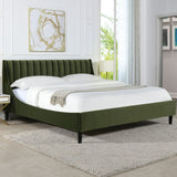 Aspen - Vertical Tufted Modern Headboard Platform Bed Set by Jennifer Taylor Home | Bel Furniture
