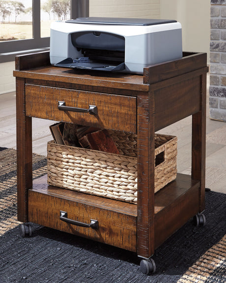 Baldridge - Rustic Brown - Printer Stand by Signature Design by Ashley® | Bel Furniture