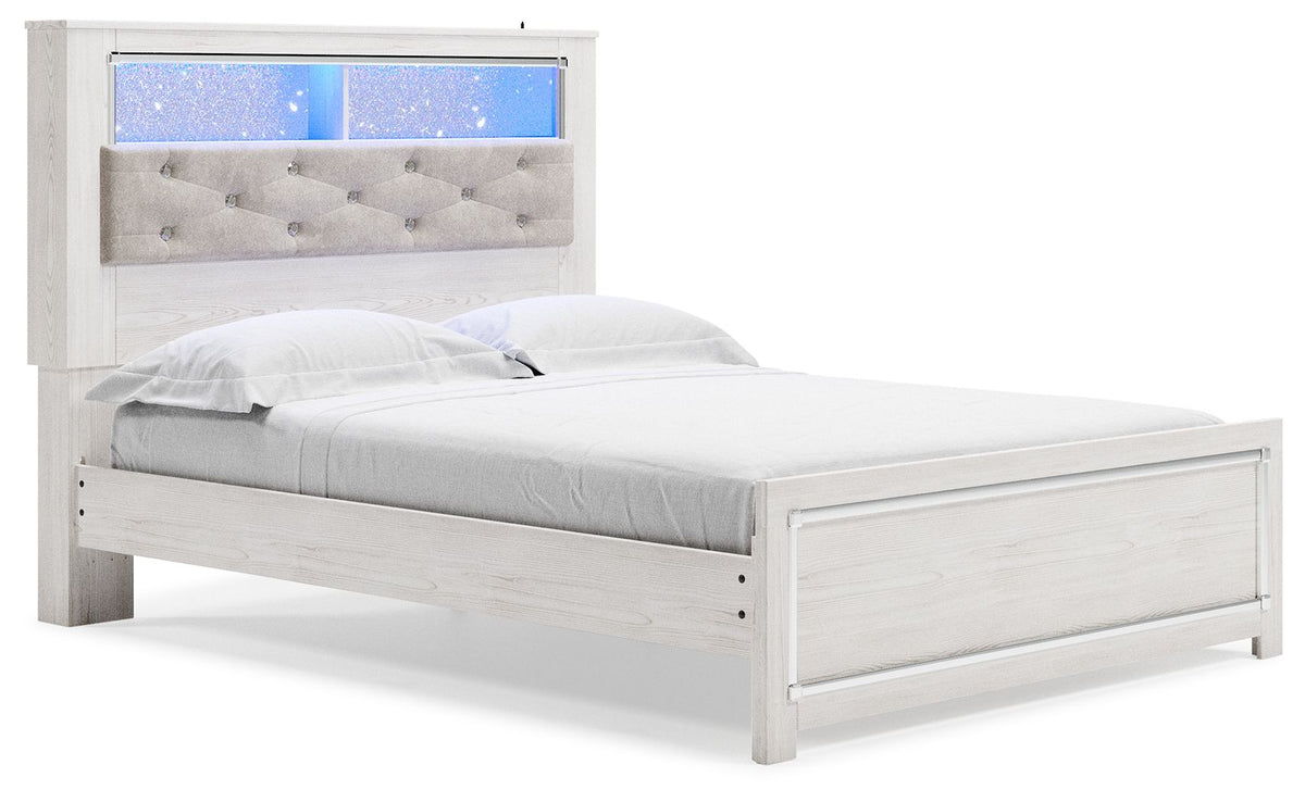Altyra - White - Queen Panel Bookcase Bed With Roll Slats by Signature Design by Ashley® | Bel Furniture