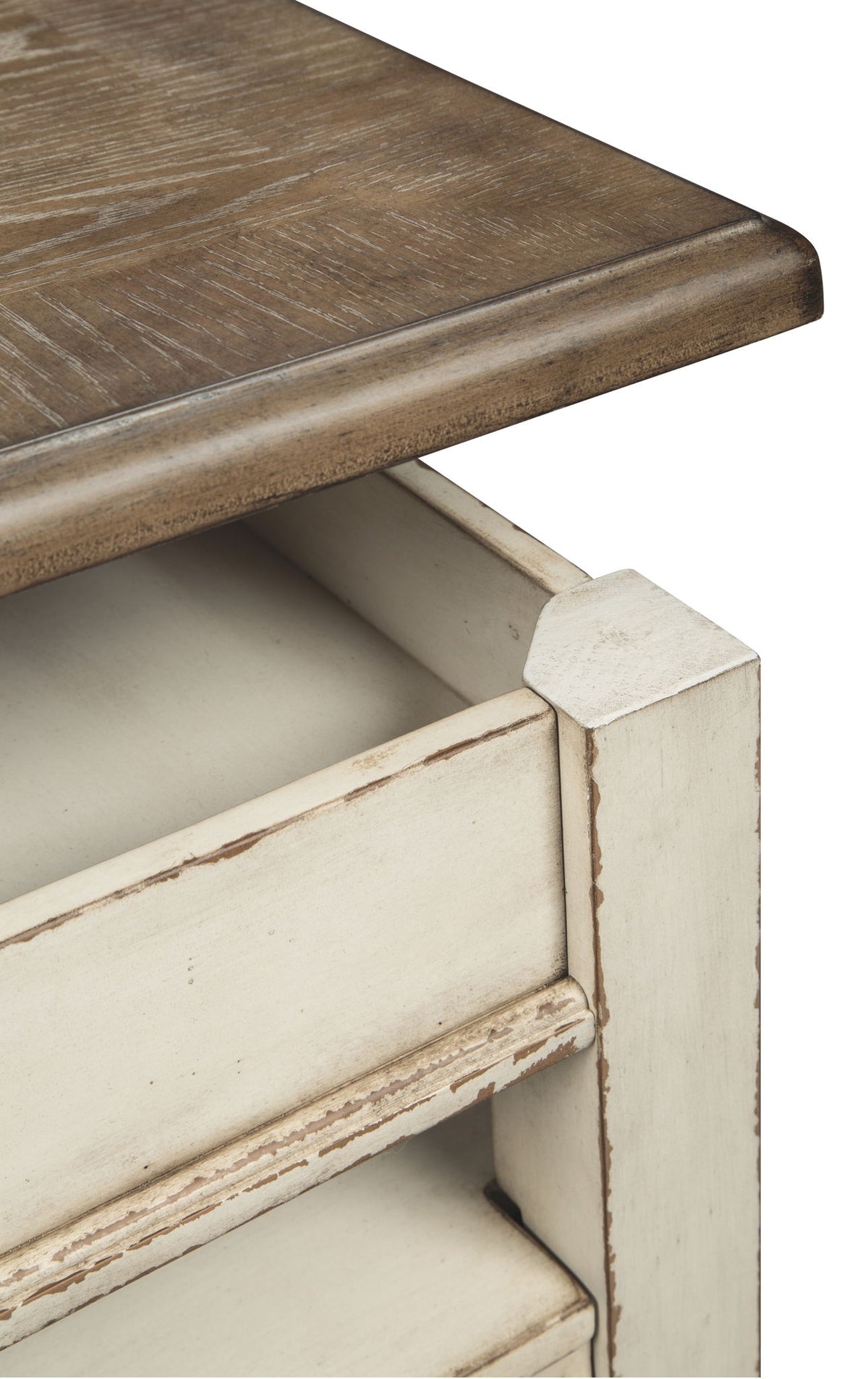 Realyn - Lift Top Cocktail Table - White / Brown - view 2