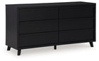 Danziar - Six Drawer Dresser - Black