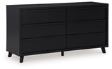 Danziar - Black - Six Drawer Dresser by Signature Design by Ashley® | Bel Furniture