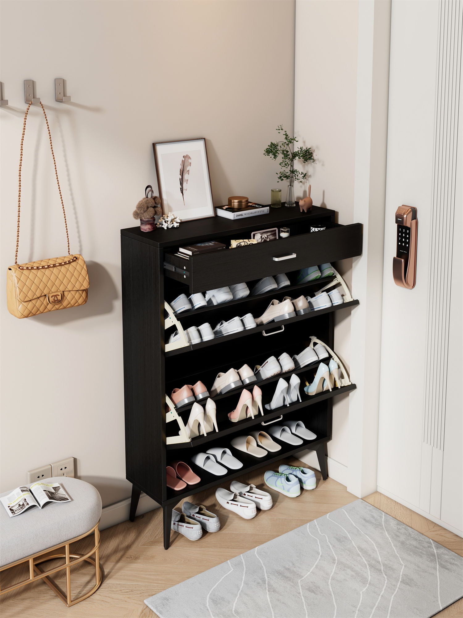 Shoe Cabinet, Shoe Storage Shelves