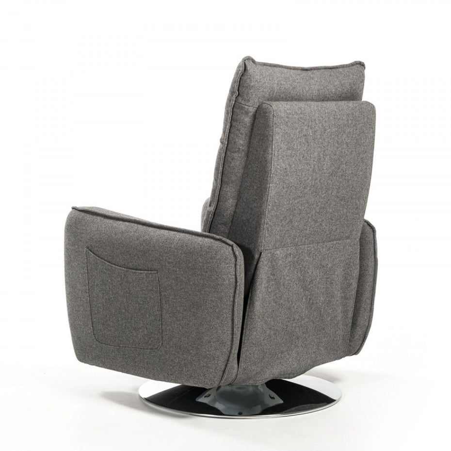 Fabric Modern Recliner Chair - Gray