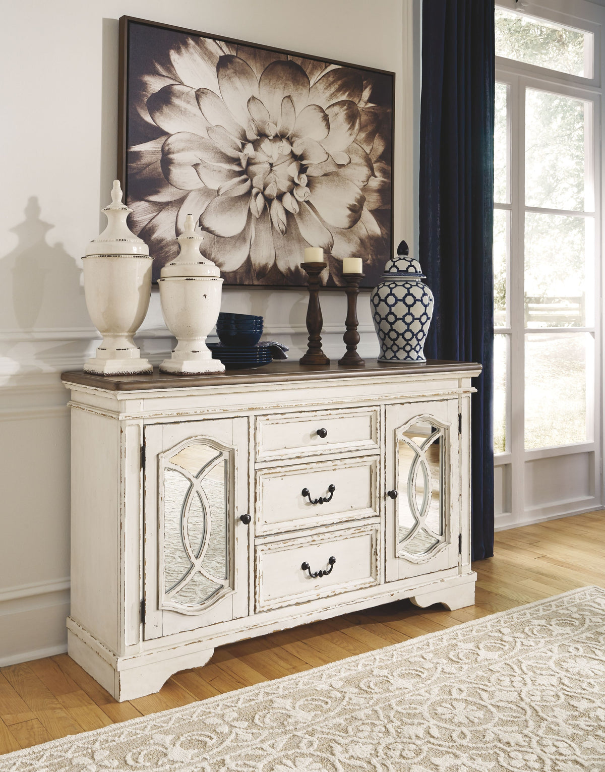 Realyn - Chipped White - Dining Room Server by Signature Design by Ashley® | Bel Furniture