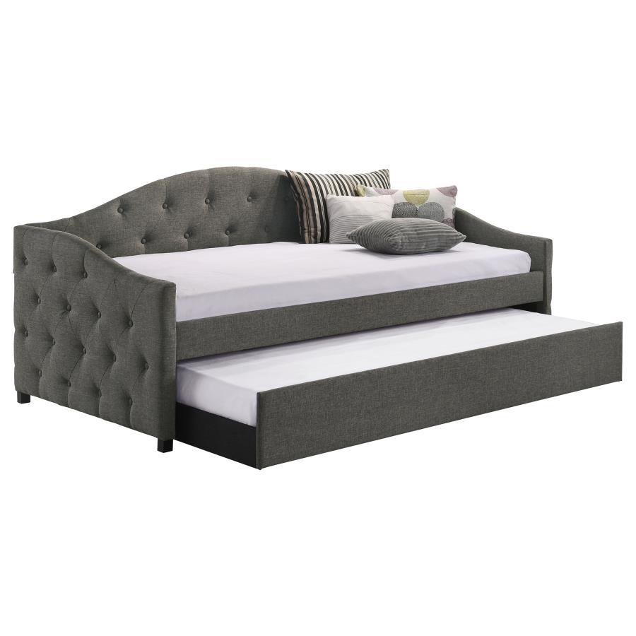Sadie - Upholstered Daybed With Trundle by CoasterEveryday | Bel Furniture