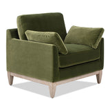 Pasadena - Wide Modern Farmhouse Accent Arm Chair - Olive Green by Jennifer Taylor Home | Bel Furniture