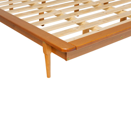 Carnival - King Platform Bed Frame - Caramel