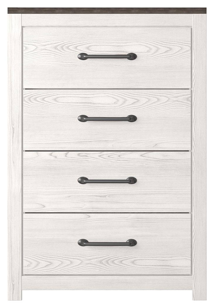 Gerridan - White / Gray - Four Drawer Chest by Signature Design by Ashley® | Bel Furniture