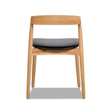 Raven - Stacking Sculpted Oak Dining Chair - Warm Natural Brown / Black by Jennifer Taylor Home | Bel Furniture