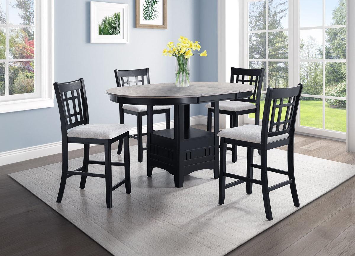 Hartwell - Dining Room Set Black 5 Pc. Table, 4 Chairs by Crown Mark | Bel Furniture