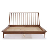 Mid-Century Modern Solid Wood Platform Bed Frame With Spindle Headboard by Walker Edison | Bel Furniture