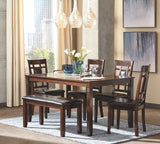 Bennox - Brown - Dining Room Table Set (Set of 6) by Signature Design by Ashley® | Bel Furniture