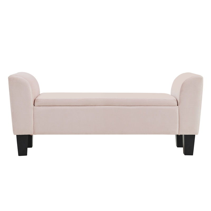 Mila - Velvet Ottoman Bench With Storage by Lilola Home | Bel Furniture