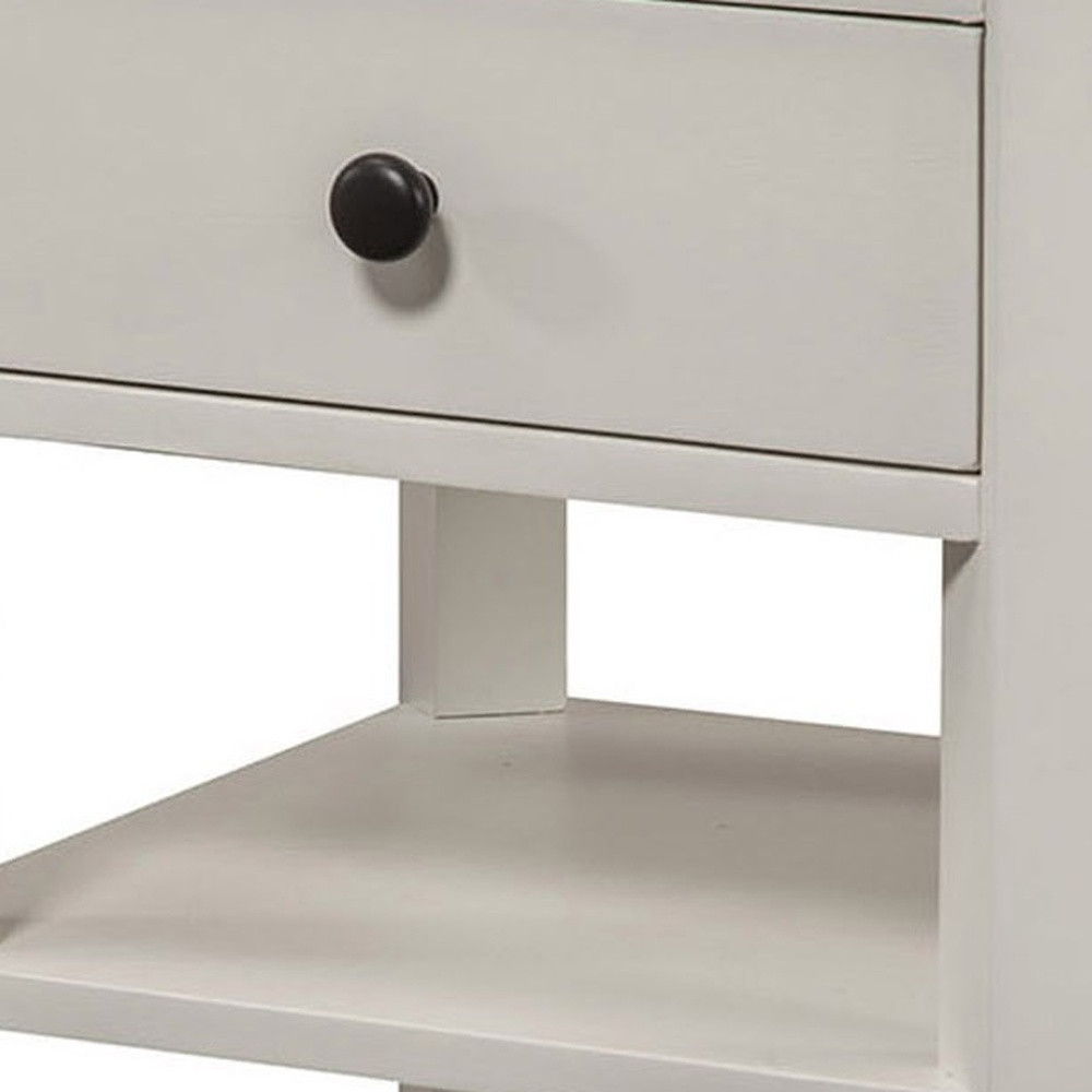 One Drawer Flair Nightstand - Mahogany White