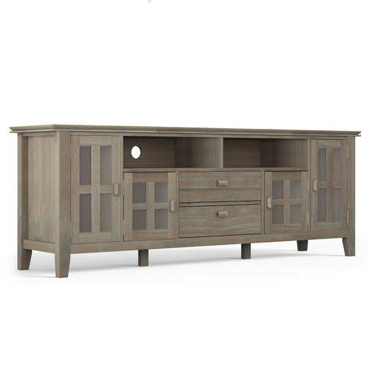 Artisan - TV Media Stand Pearl Silver by Simpli-Home | Bel Furniture