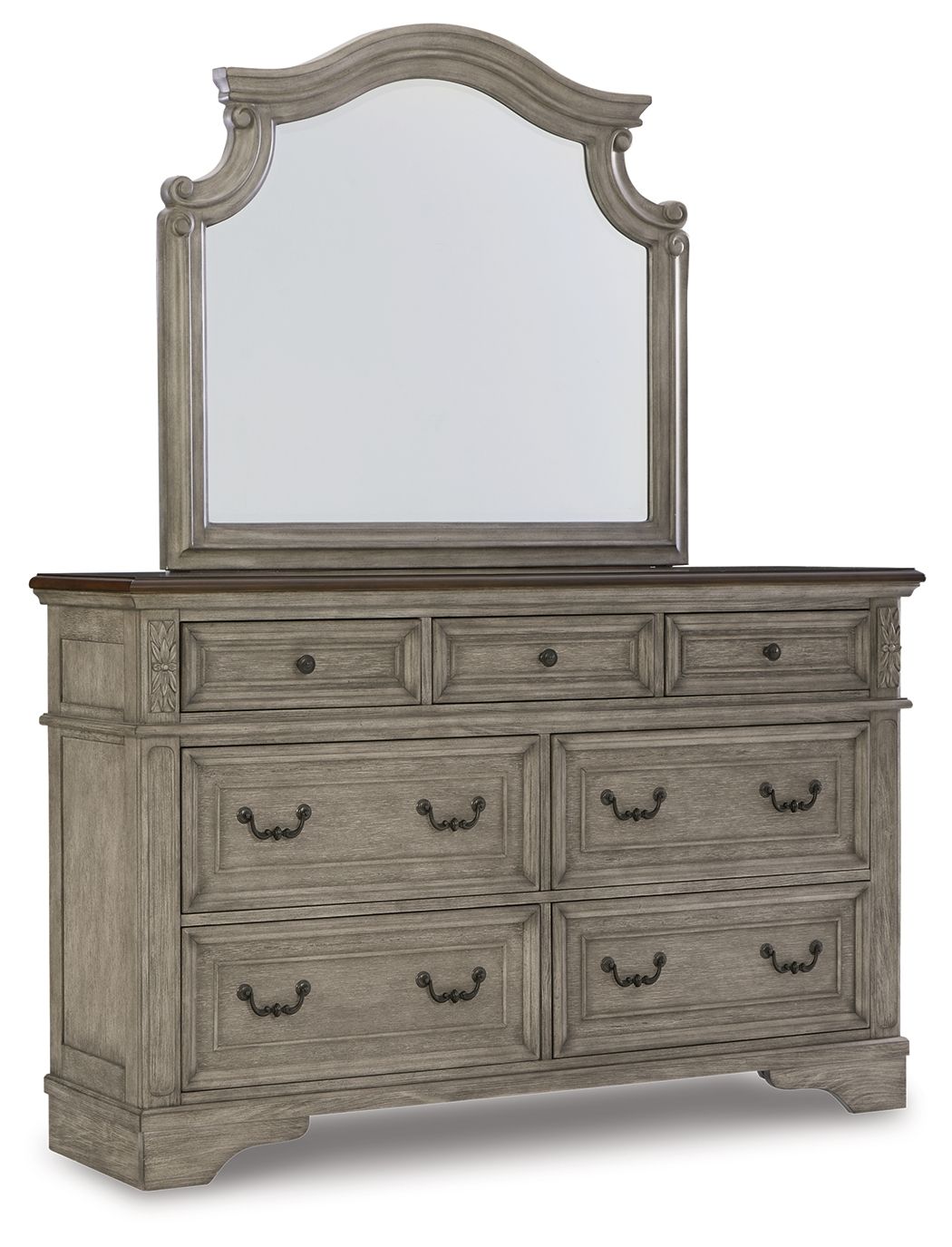 Lodenbay - Antique Gray - Dresser, Mirror by Signature Design by Ashley® | Bel Furniture