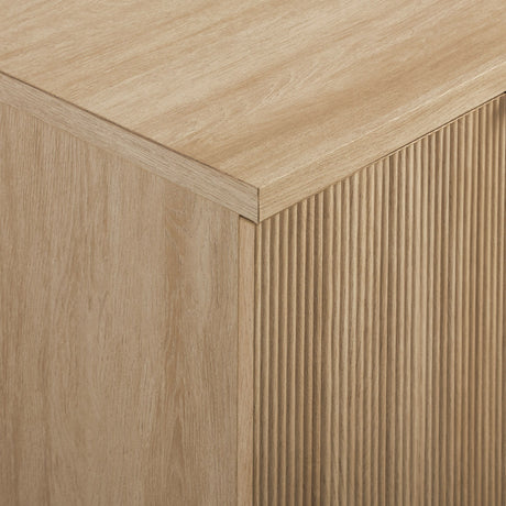 Modern Fluted Door Minimalist Storage Sideboard by Walker Edison | Bel Furniture