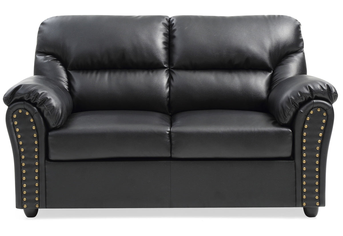 Chic Padded Love Seat For Modern Living - Black by Glory Furniture | Bel Furniture