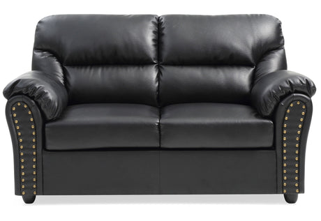 Chic Padded Love Seat For Modern Living - Black by Glory Furniture | Bel Furniture