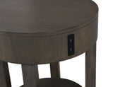 Jonah - MDF End Table With USB Ports - Light Brown by Lilola Home | Bel Furniture