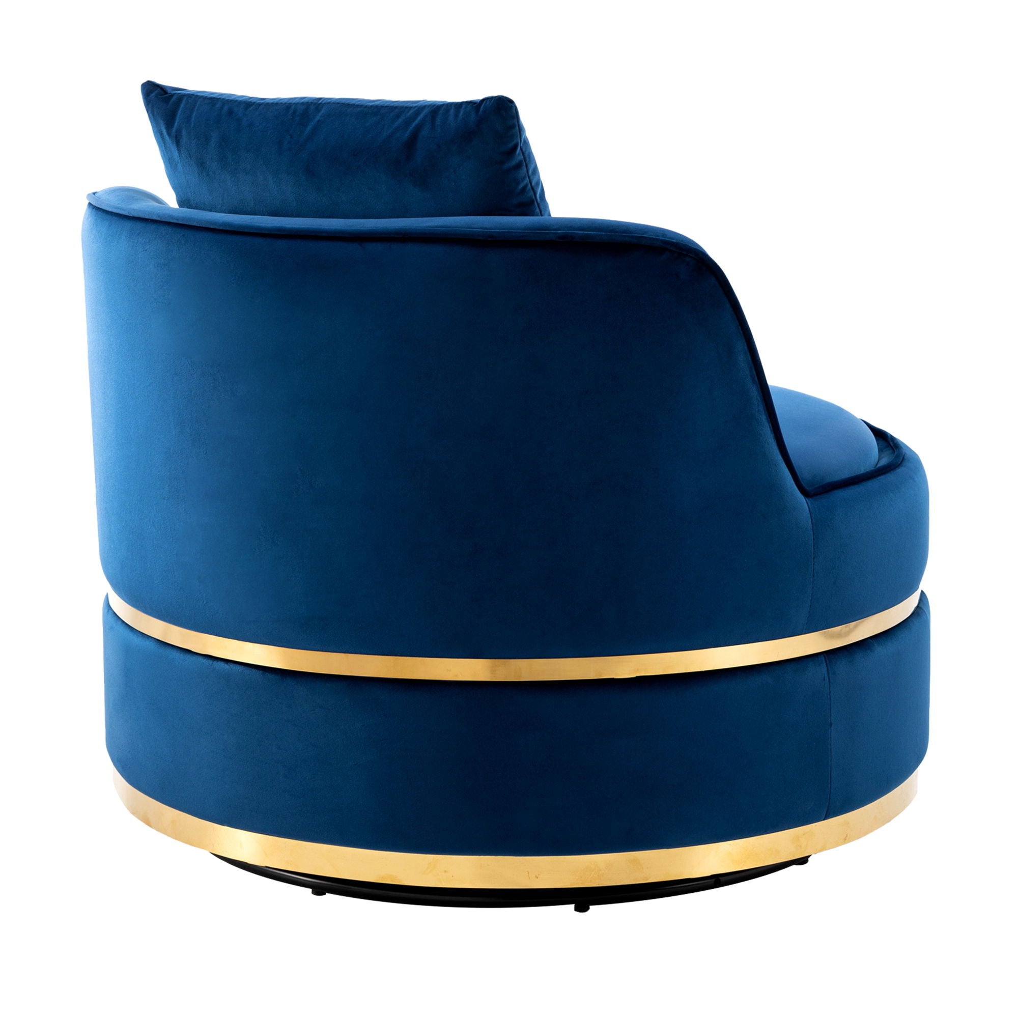 360° Swivel Accent Chair Velvet Modern Upholstered Barrel Chair Over-Sized Soft Chair With Seat Cushion For Living Room